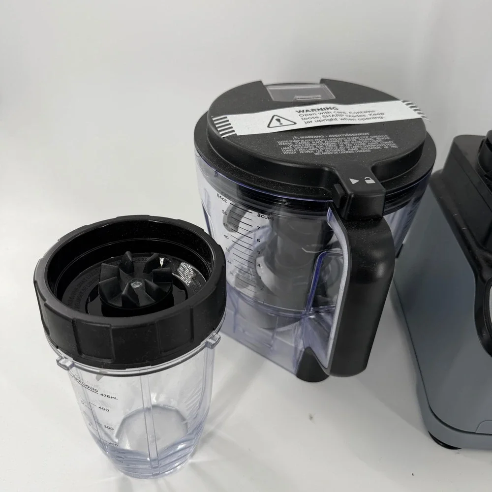 Ninja Grand Kitchen System Blender Food Processor Grey Black Auto-iQ 3-in-1 Set